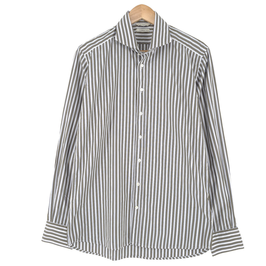 Suitsupply Mens Formal Shirt Striped Cotton Business Size 40 15 3/4