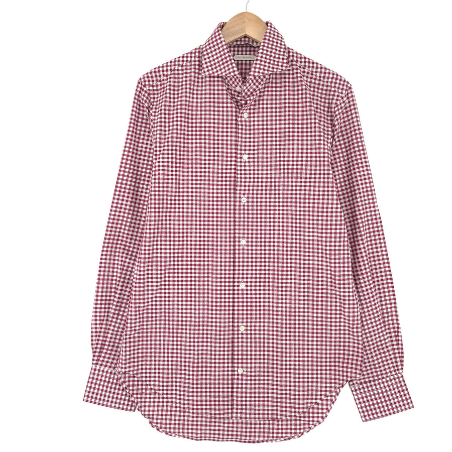 Suitsupply Mens Formal Shirt Check Business Button Down Size 40 15 3/4