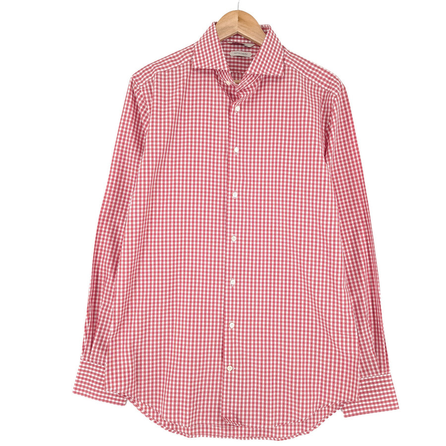 Suitsupply chemise habillée homme rouge coton à carreaux business taille 40 15 3/4