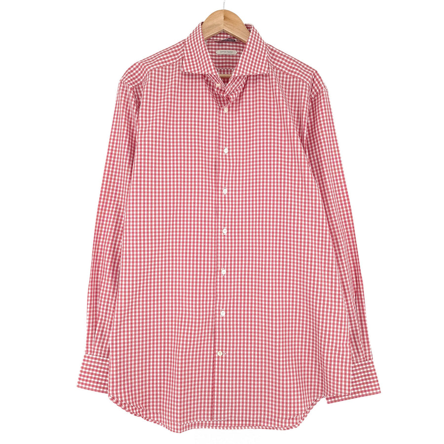 Suitsupply chemise habillée homme rouge coton à carreaux business taille 17 43