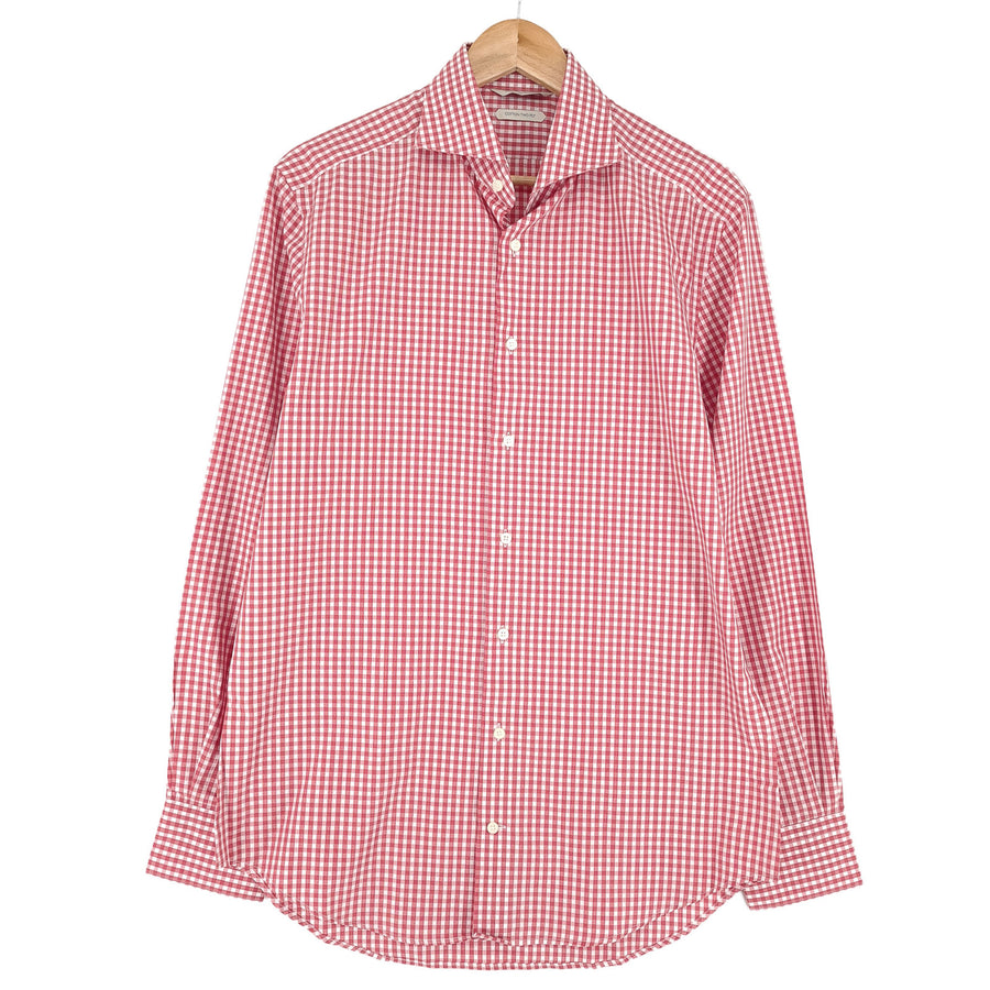 Suitsupply męska koszula elegancka w kratę biznesowa Button Down rozmiar 40 15 3/4