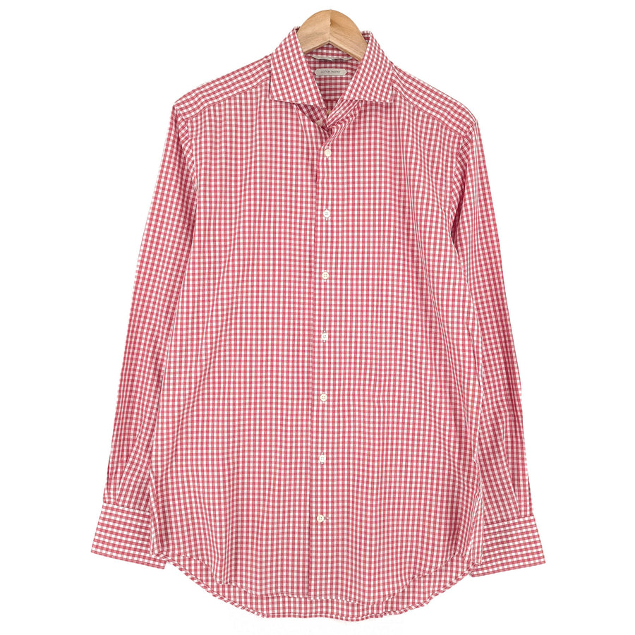 Suitsupply chemise habillée homme rouge coton à carreaux business taille 40 15 3/4