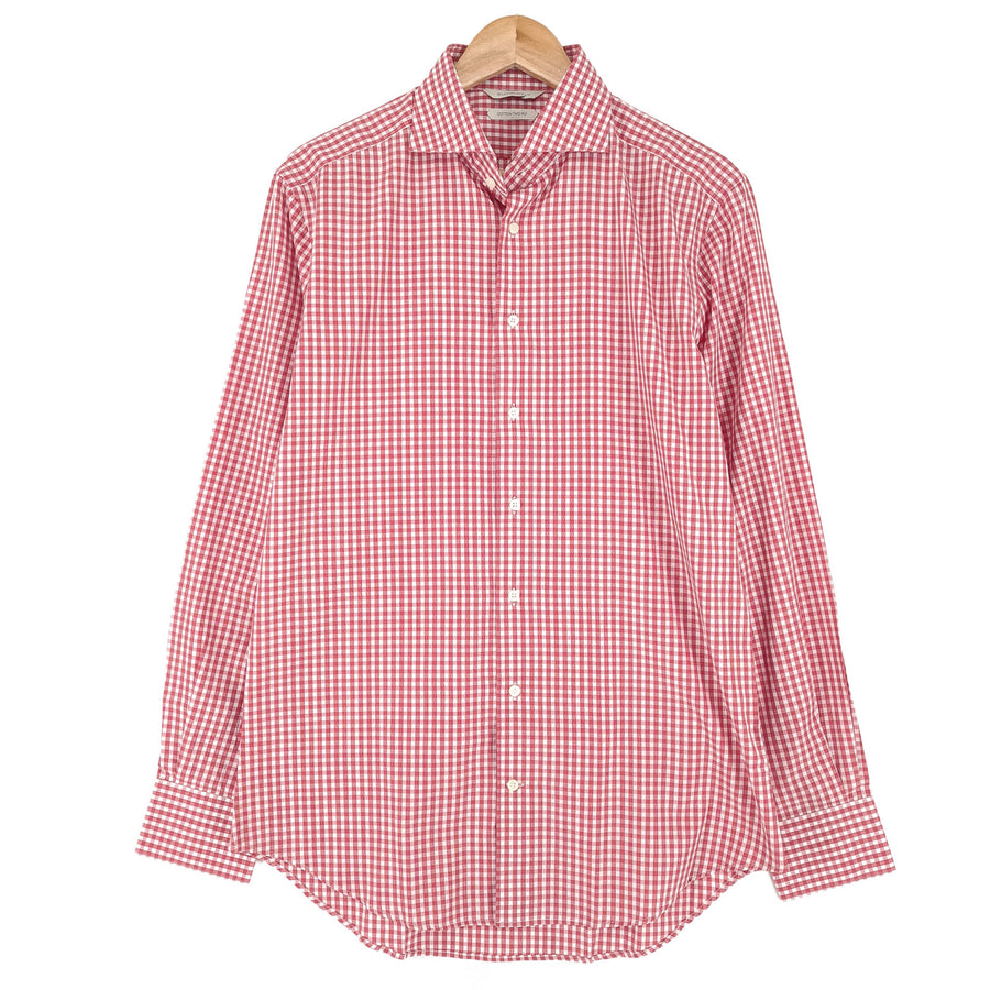 Suitsupply chemise habillée homme rouge coton à carreaux business taille 40 15 3/4
