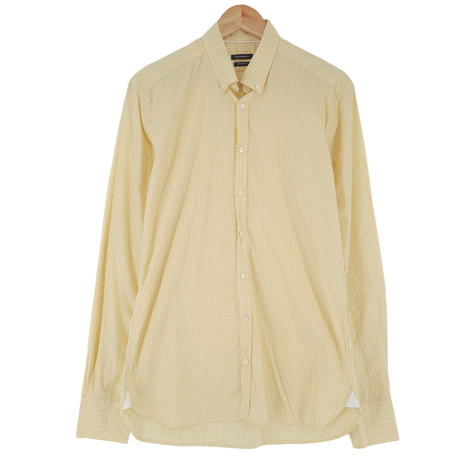 Suitsupply chemise habillée homme Yellow coton à carreaux business taille 40 15 3/4