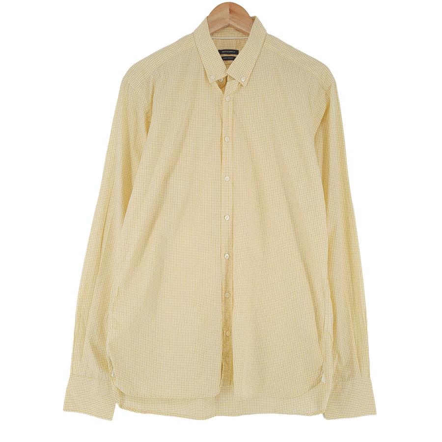 Suitsupply chemise habillée homme Yellow coton à carreaux business taille 16 41