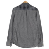 Desigual Vintage Mens Shirt Grey Geo Cotton Button Up Casual Everyday Size S, detail view 1, image 3 of 8