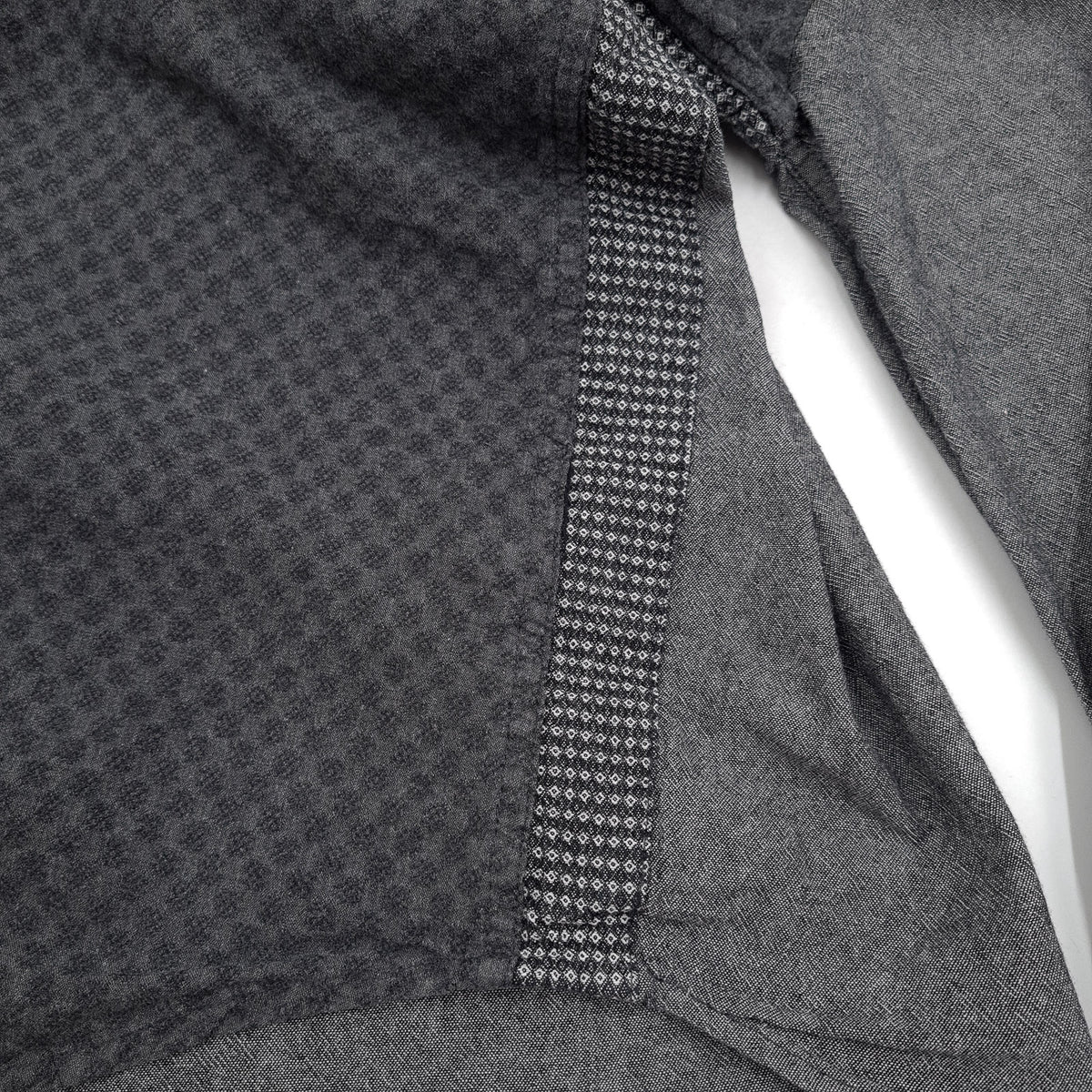 Desigual Vintage Mens Shirt Grey Geo Cotton Button Up Casual Everyday Size S, detail view 5, image 7 of 8