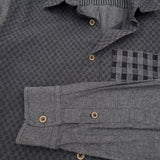 Desigual Vintage Mens Shirt Grey Geo Cotton Button Up Casual Everyday Size S, detail view 6, image 8 of 8