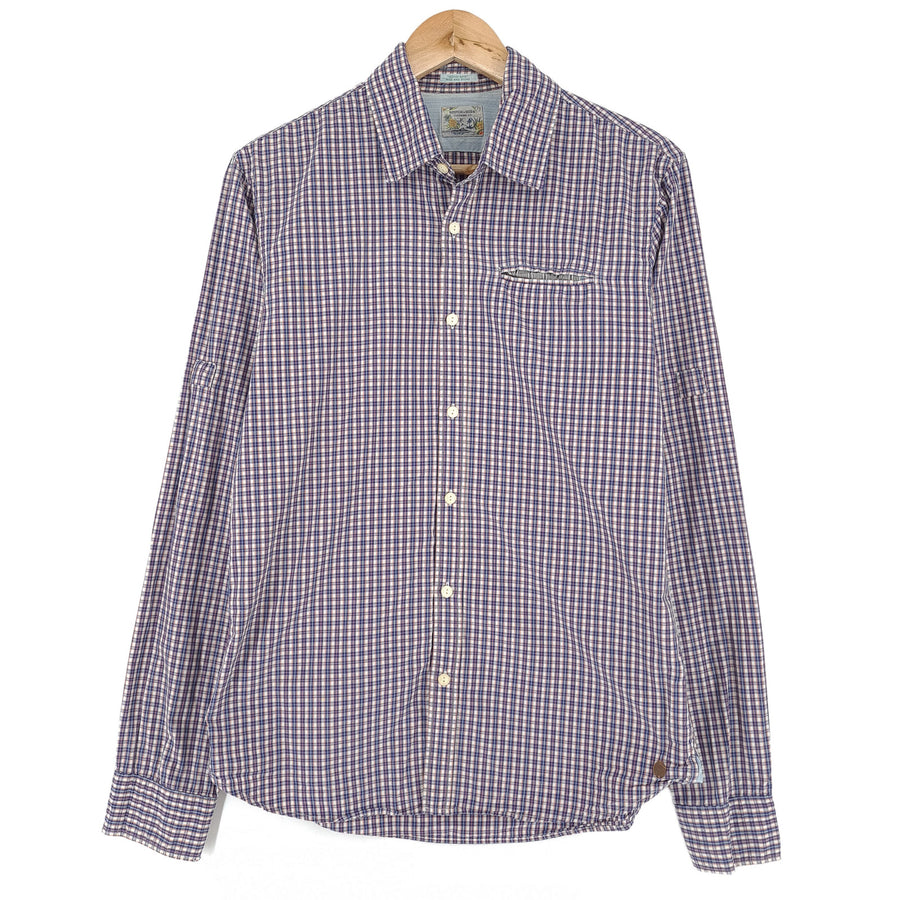 Scotch & Soda Vintage chemise homme boutonnée en coton à carreaux décontracté quotidien taille M