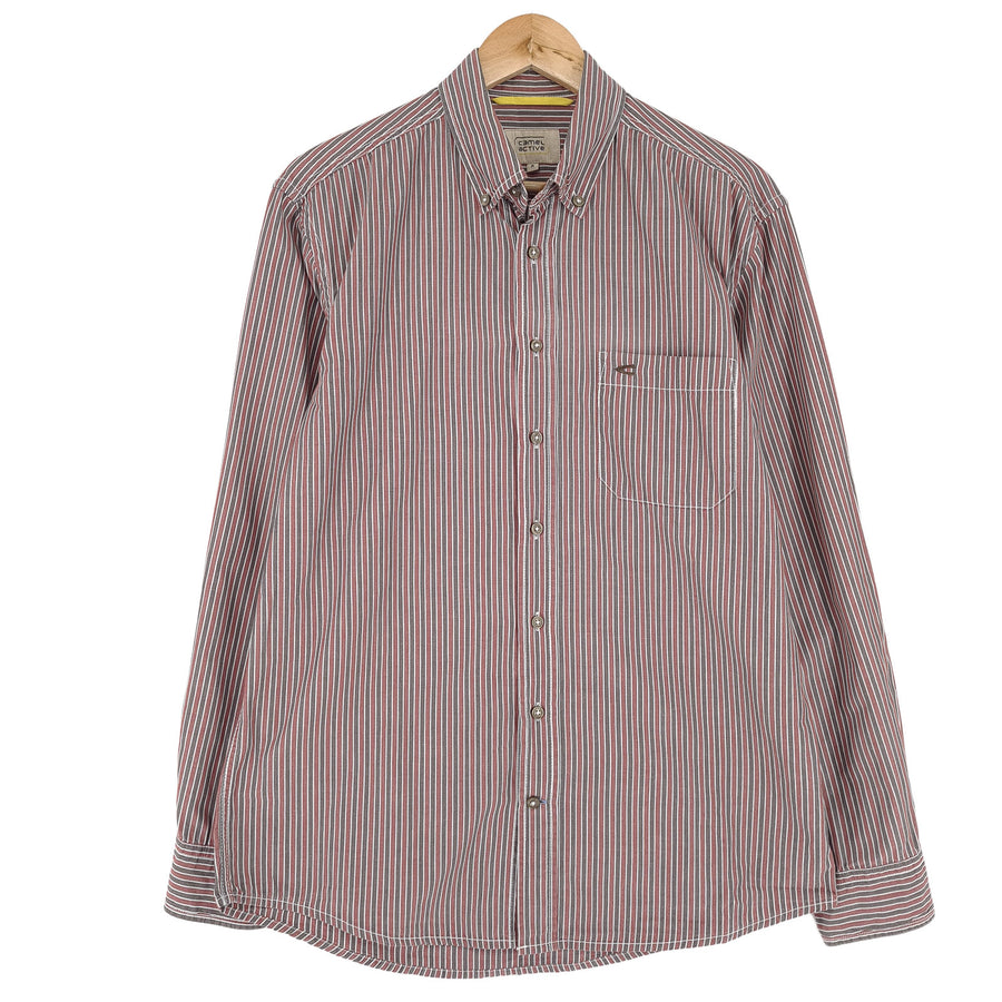 Camel Active Vintage chemise homme rayé coton boutonné décontracté quotidien taille M