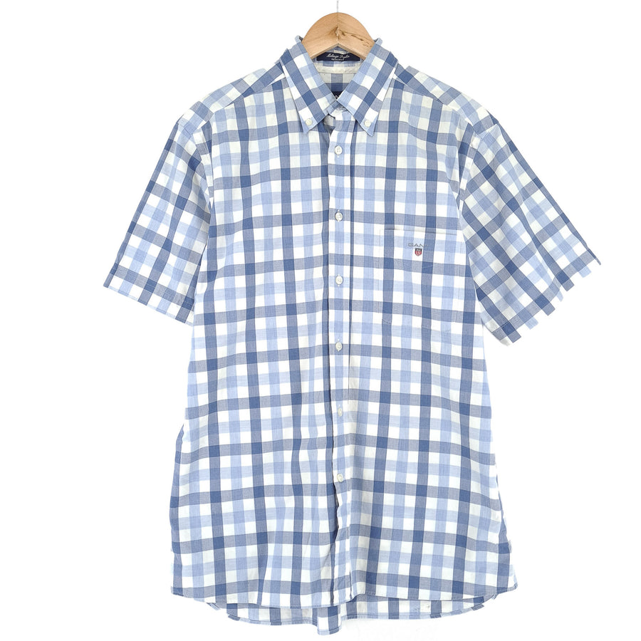 Gant chemise homme boutonnée en coton à carreaux décontracté quotidien classique taille M