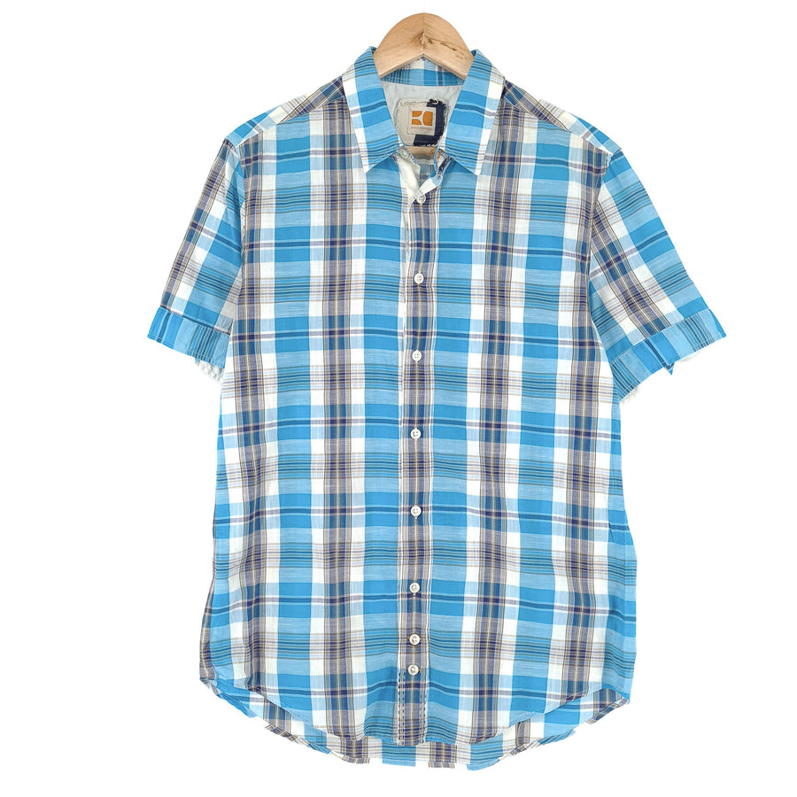 Hugo Boss chemise homme boutonnée en coton à carreaux décontracté quotidien classique taille M