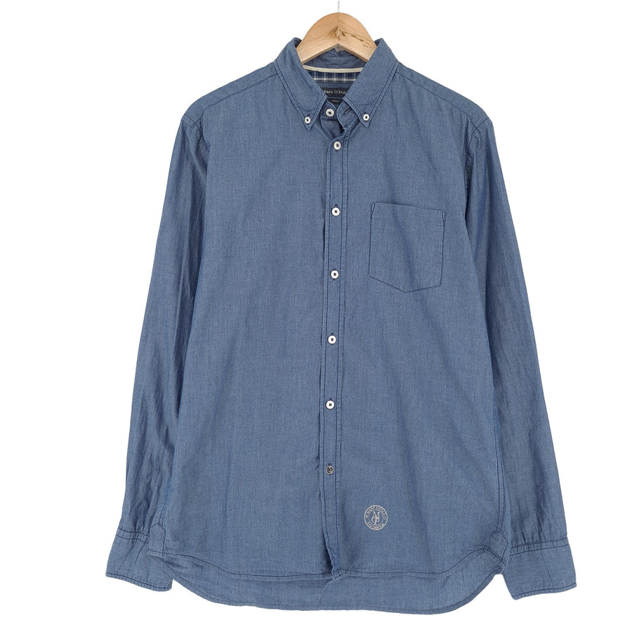 Marc O'Polo chemise habillée homme coton bleu business Button Down taille L 41/42