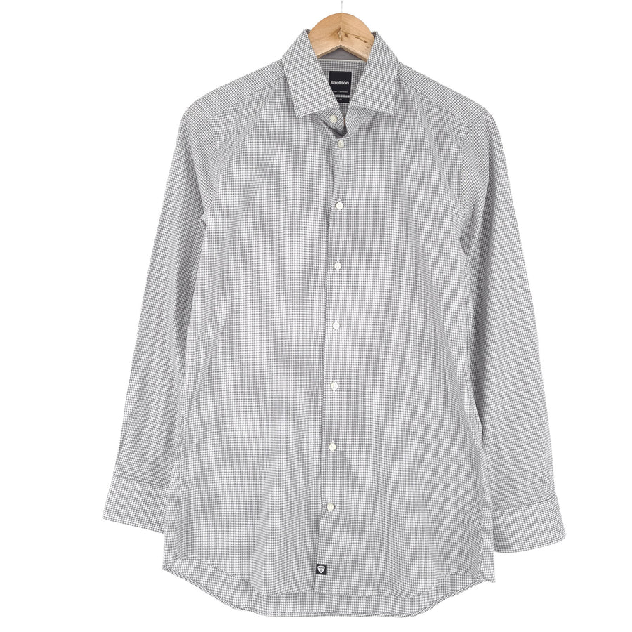 Strellson chemise habillée homme gris à carreaux business coupe slim taille 15 38