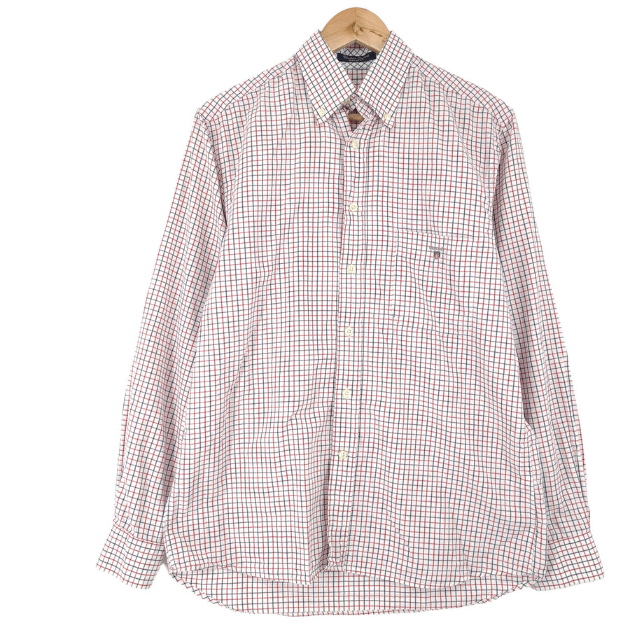 Gant chemise homme boutonnée en coton à carreaux décontracté quotidien classique taille S