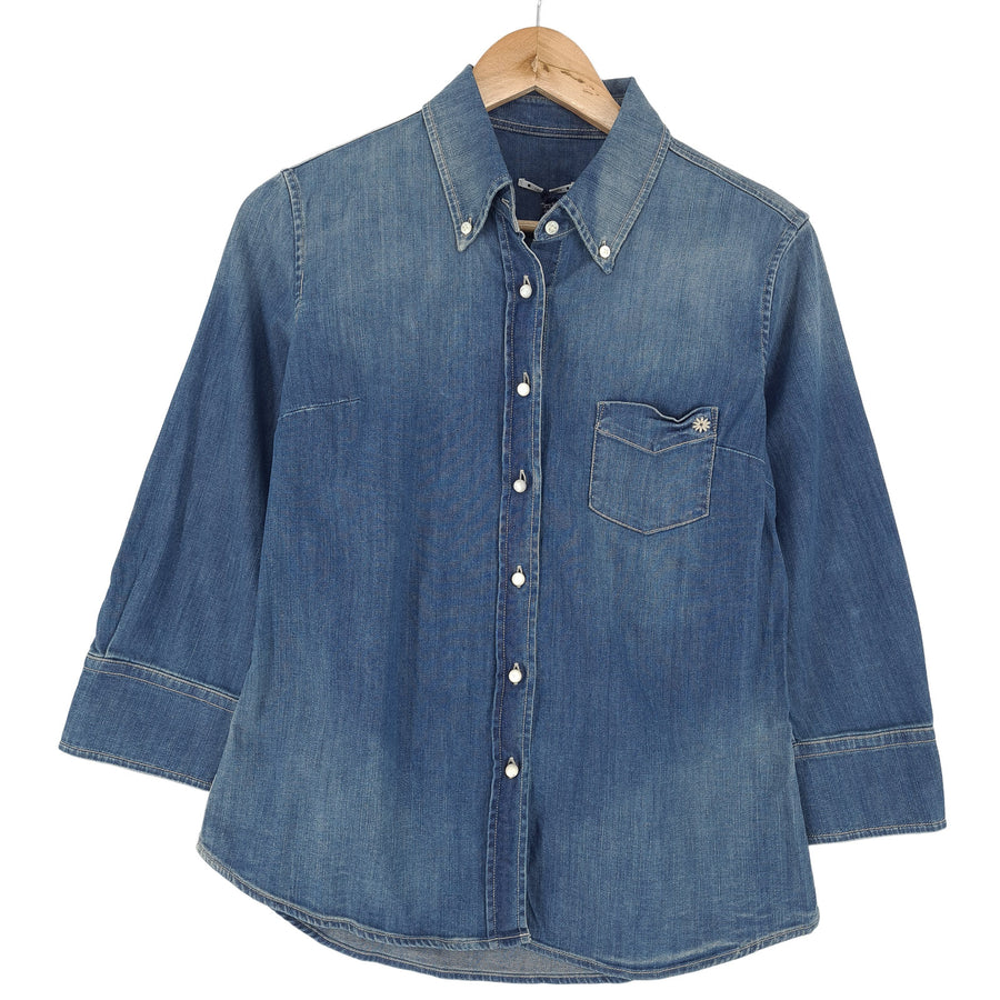 Jacob Cohen denim chemise coton bleu boutonné décontracté quotidien Femme taille M