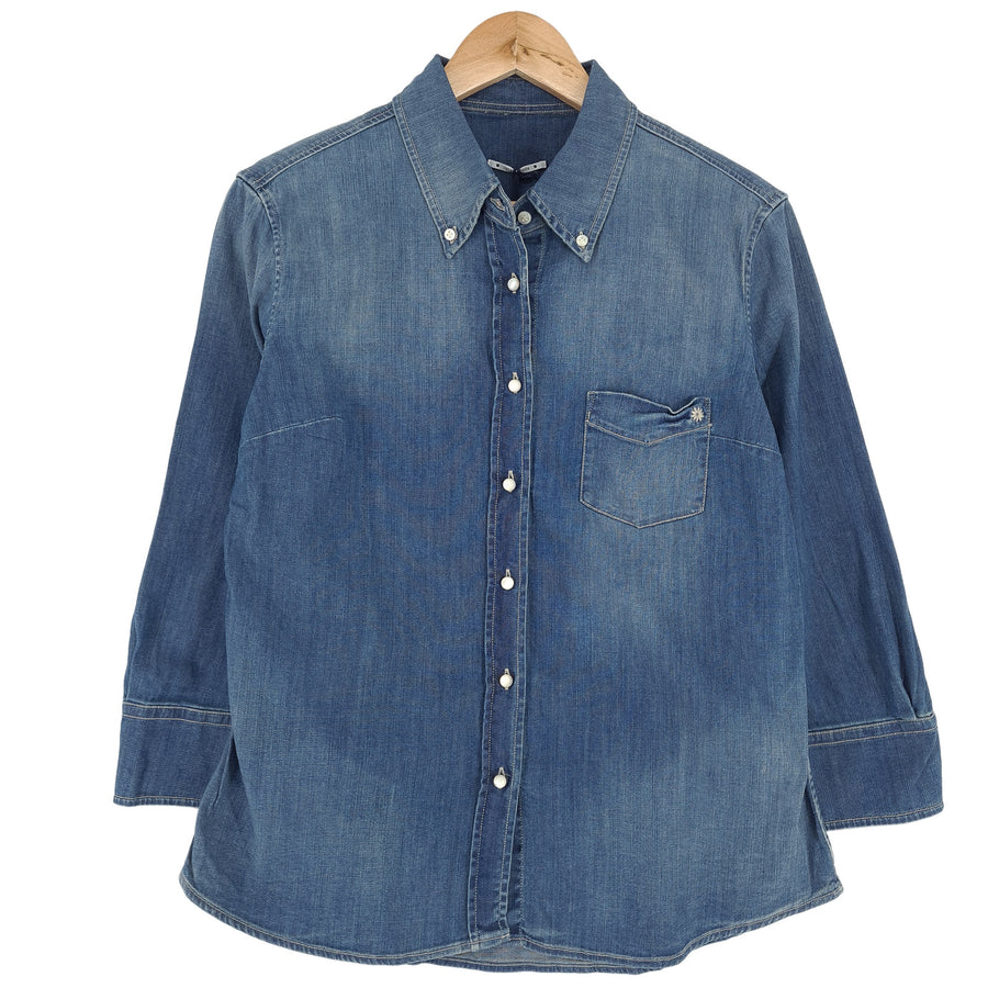 Jacob Cohen jeans koszula niebieska bawełna z guzikami codzienne na co dzień Damskie rozmiar XL