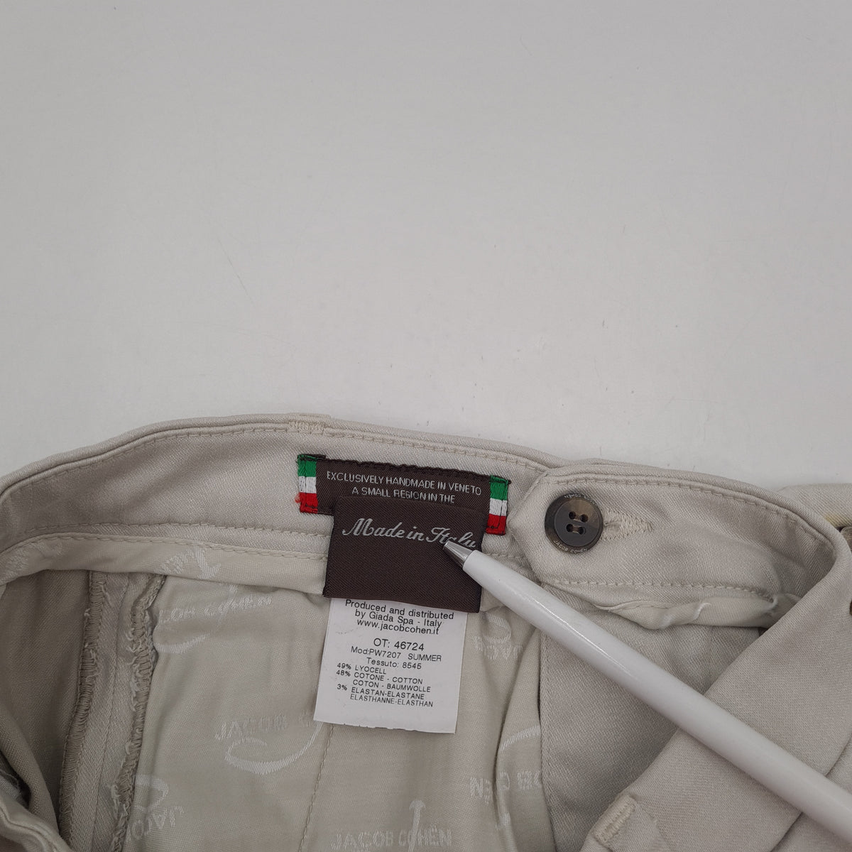 Jacob Cohen Women Chino Pants Trousers Slim Stretch Size W26 L28, detail view 8, image 10 of 14