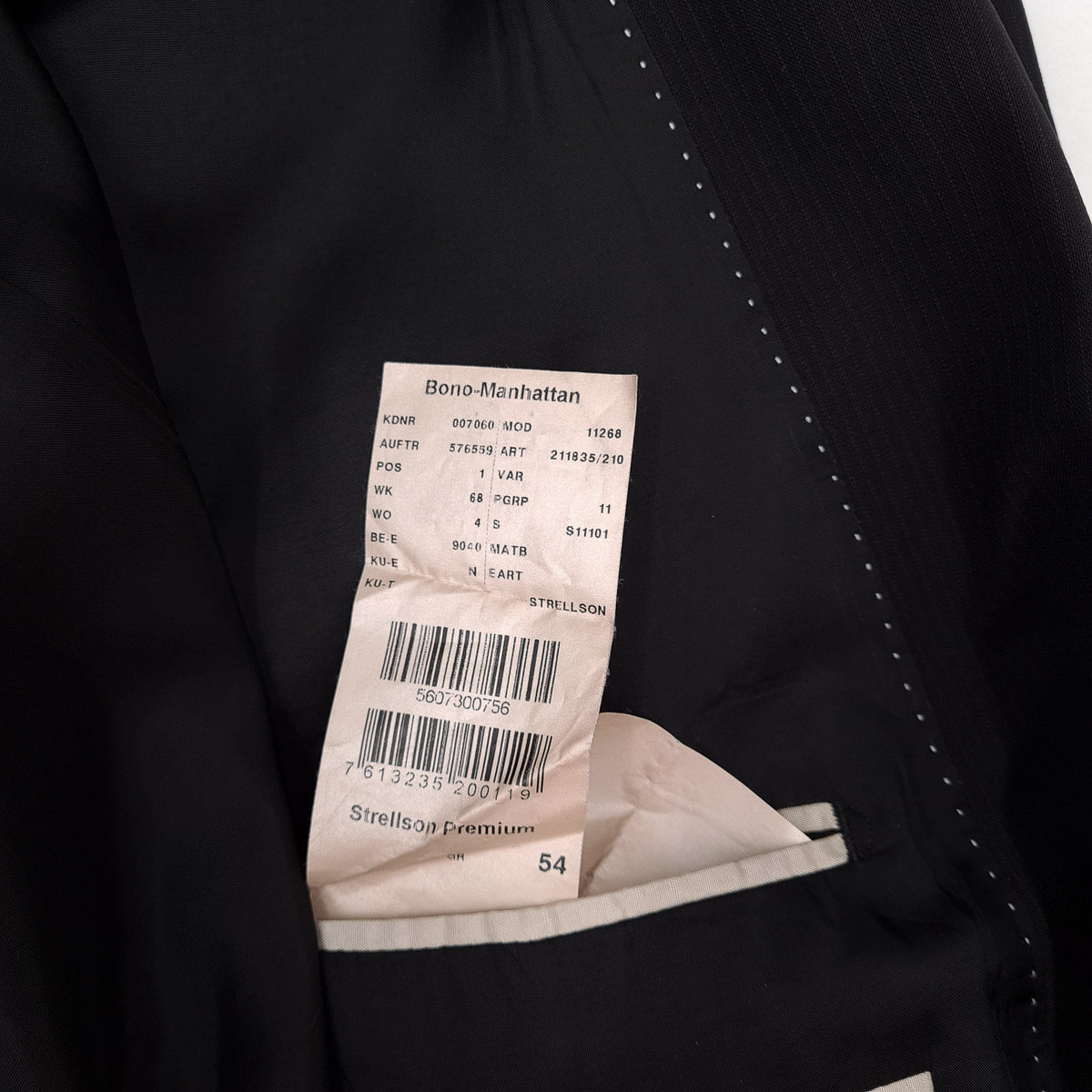Strellson Mens Blazer Striped Virgin Wool Sport Coat Size EU 54 UK/US 44R, detail view 3, image 5 of 8