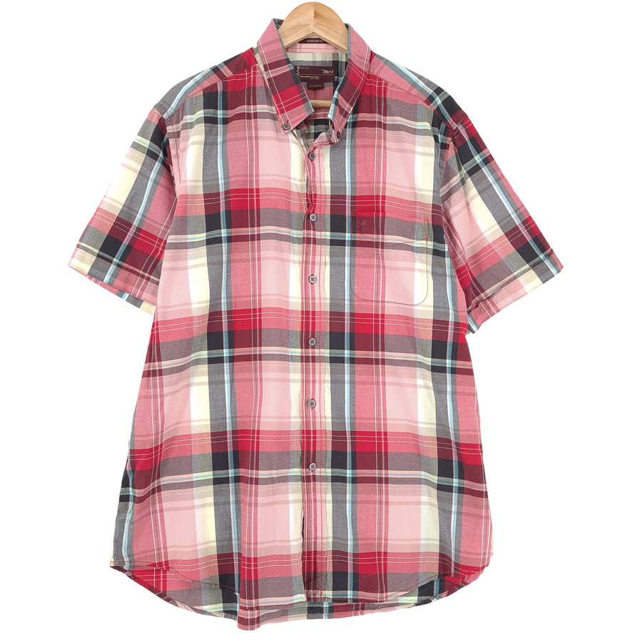 Marlboro Classics Vintage chemise homme boutonnée en coton à carreaux à manches courtes taille L