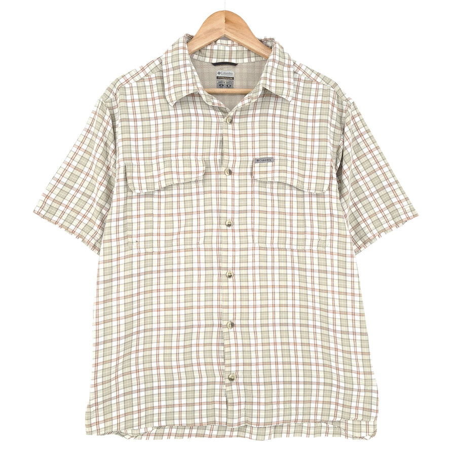 Columbia Vintage chemise homme à carreaux boutonné à manches courtes coupe classique taille L