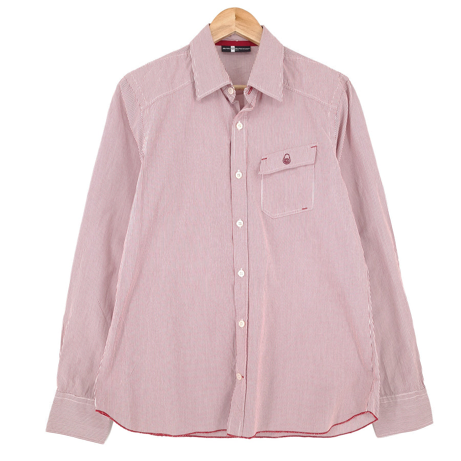 Sail Racing chemise rouge rayé boutonné à manches longues Homme taille M