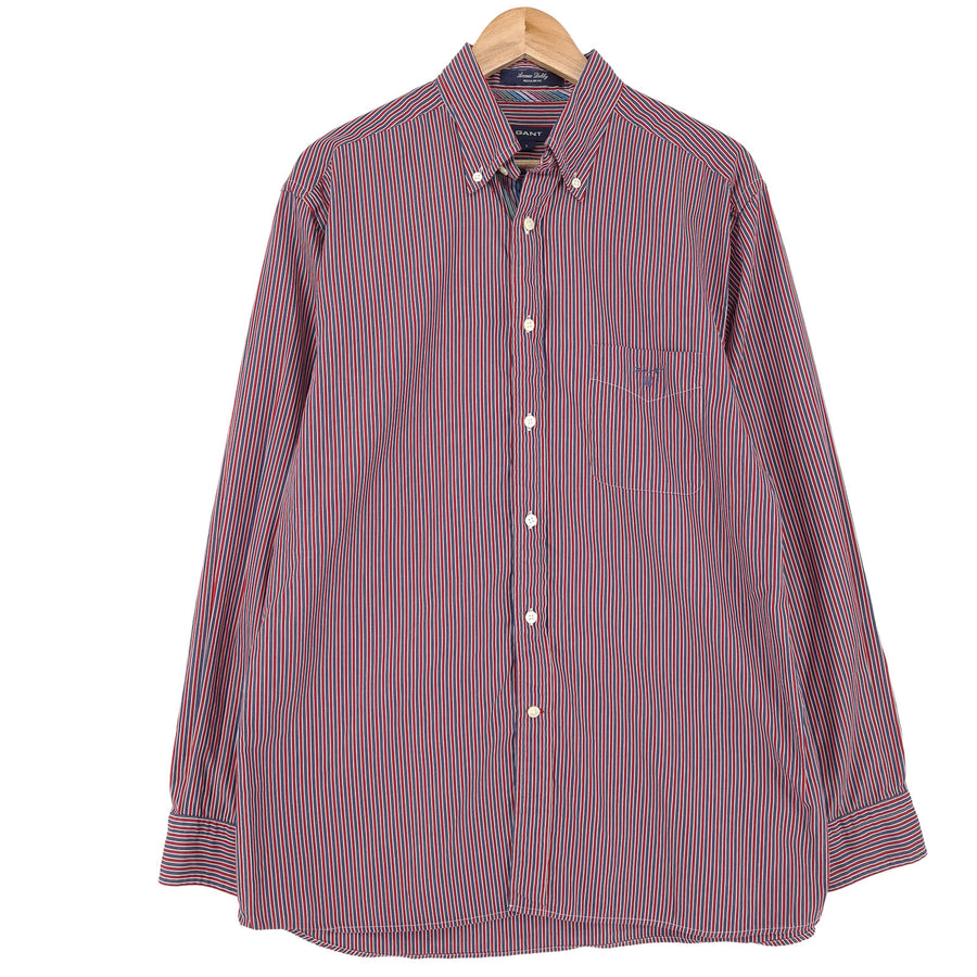 Gant chemise homme rayé coton boutonné Dobby à manches longues taille L