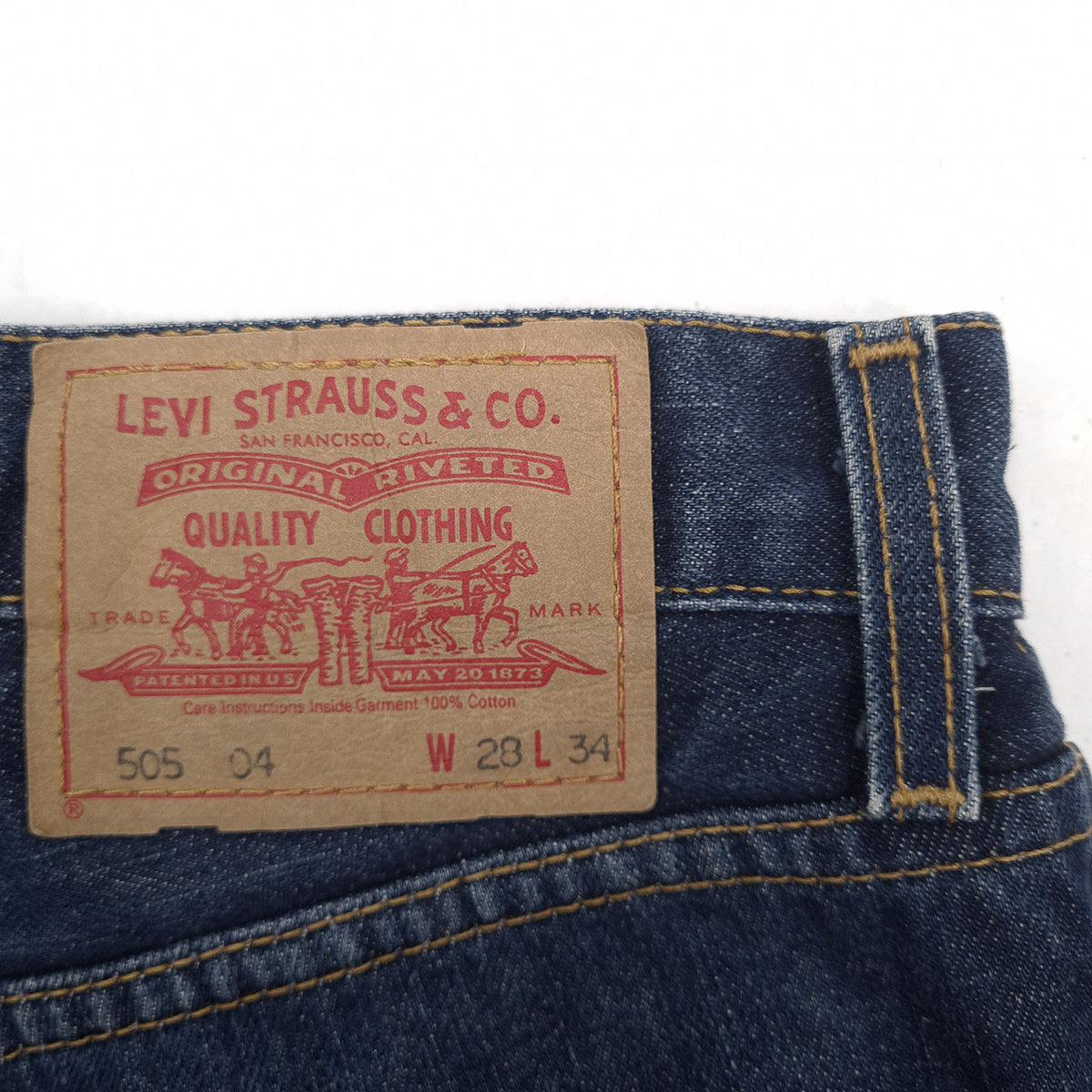Vintage Levi's Jeans 505 Men Regular Straight Size W28 L34, detail view 3, image 5 of 9