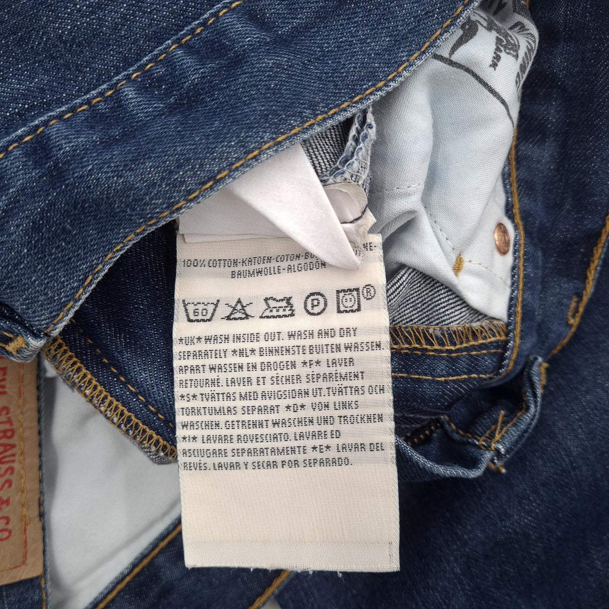 Vintage Levi's Jeans 505 Men Regular Straight Size W28 L34, detail view 5, image 7 of 9