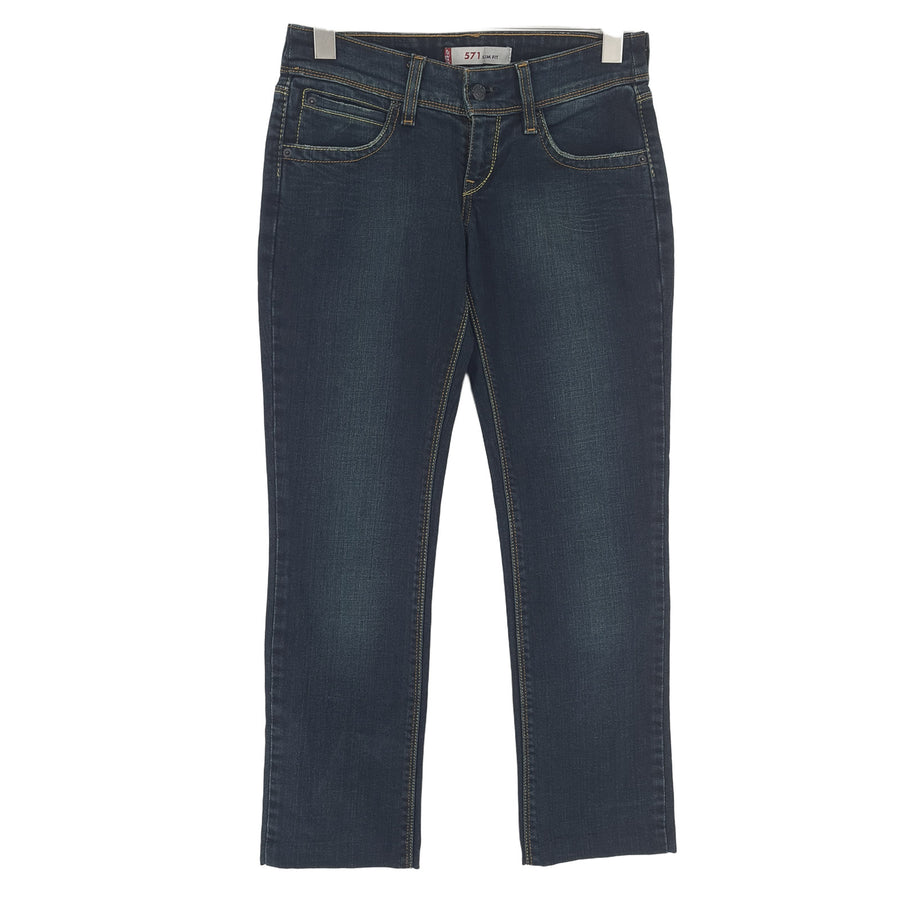 Vintage Levi's jean 571 coupe slim Femme stretch droit taille W27 L26