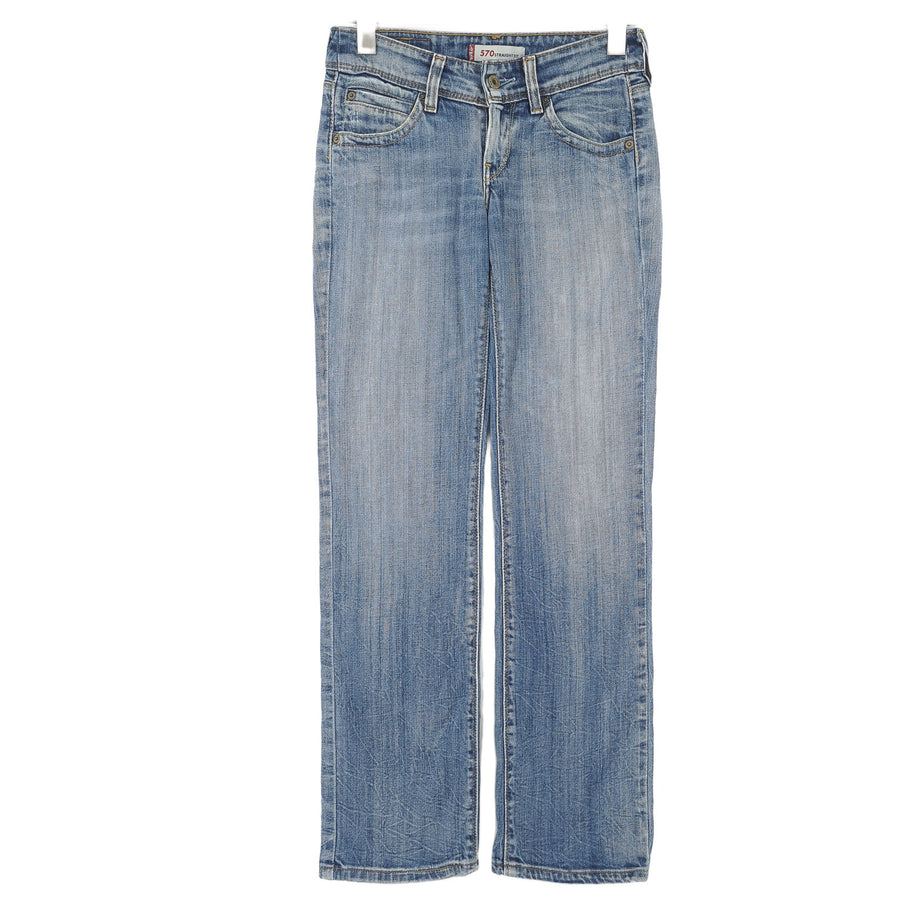 Vintage Levi's jean 570 droit Fit Femme stretch classique taille W27 L32