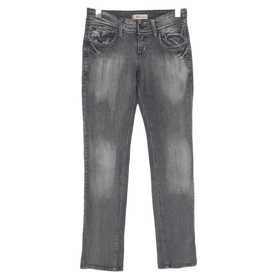 Vintage Levi's jean 571 coupe slim Femme droit taille W28 L32