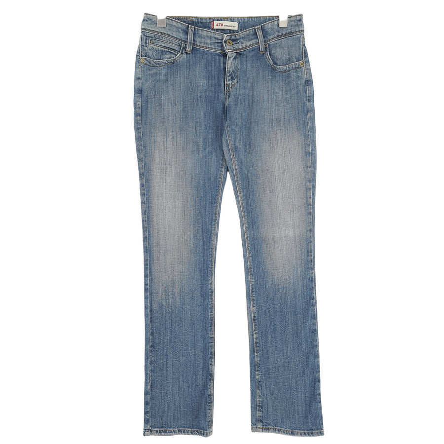 Vintage Levi's jean 470 droit Fit Femme stretch classique taille W30 L34