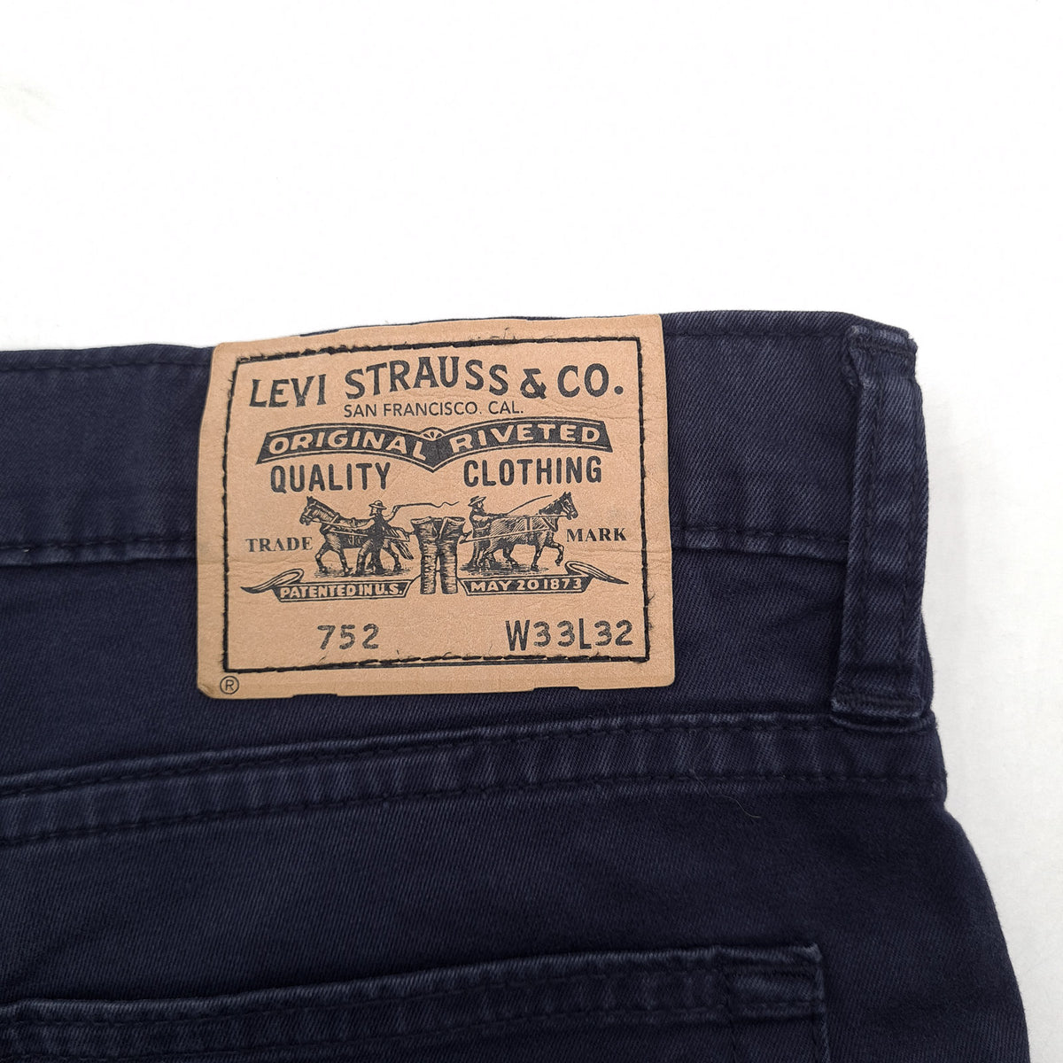 Vintage Levi's Jeans 752 Men Stretch Regular Straight Size W33 L30, detail view 3, image 5 of 7
