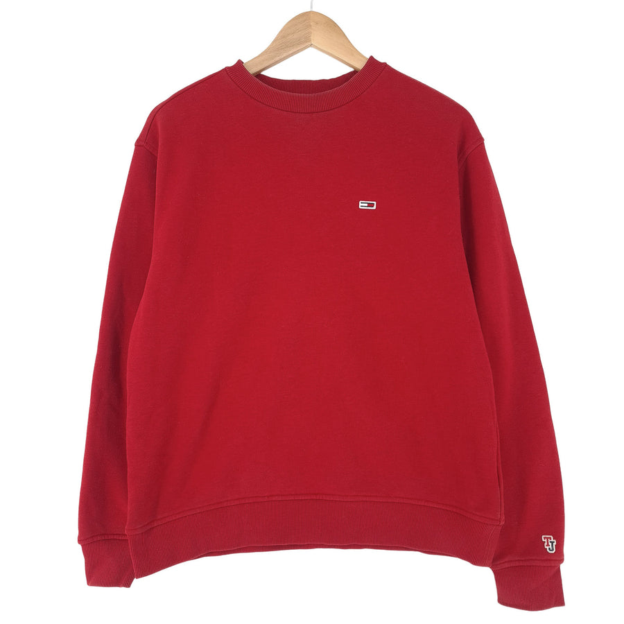 Tommy Hilfiger Vintage Femme sweat coton rouge col rond Pullover taille S