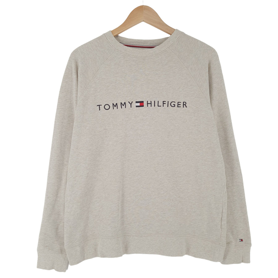 Tommy Hilfiger Vintage sweat coton gris col rond Pullover Femme taille M