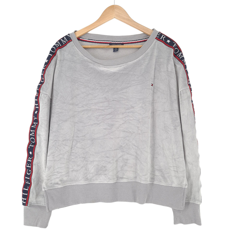 Tommy Hilfiger Vintage Damskie bluza szary Round Neck krój luźny rozmiar XL