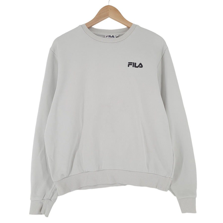 Fila Vintage Damskie bluza bawełna szary okrągły dekolt Pullover rozmiar M