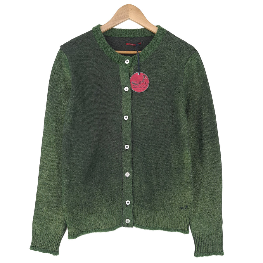 Jacob Cohen Vintage Femme gilet laine vert col rond pull maille taille S