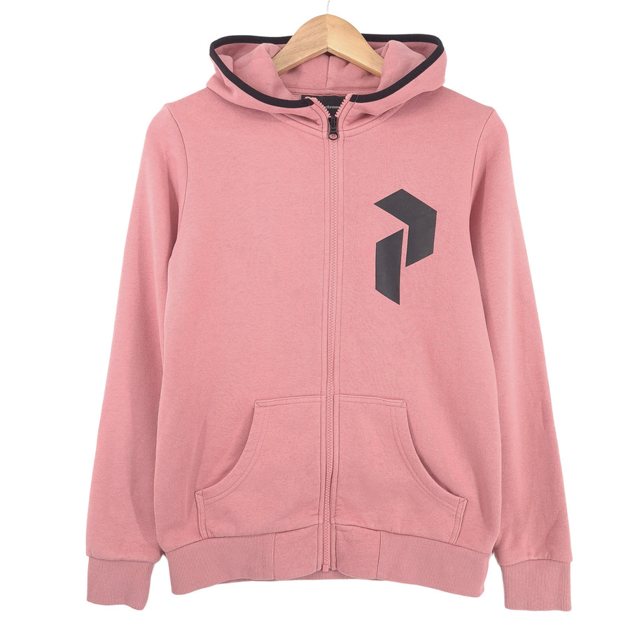 Peak Performance Vintage Femme zip intégral sweat à capuche coton Pink sweat taille S