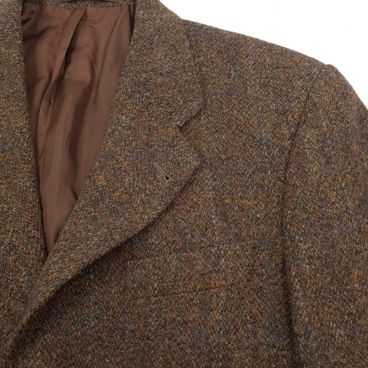 Harris Tweed Vintage Mens Blazer Check Brown Jacket Size EU 48 UK/US 38R, detail view 5, image 7 of 9