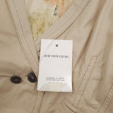 Jacob Cohen Couture Womens Blazer Lamb Leather Cotton Beige Size 46, detail view 3, image 5 of 11