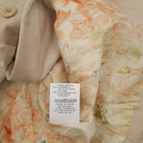 Jacob Cohen Couture Womens Blazer Lamb Leather Cotton Beige Size 46, detail view 6, image 8 of 11