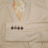 Jacob Cohen Couture Womens Blazer Lamb Leather Cotton Beige Size 46, detail view 7, image 9 of 11