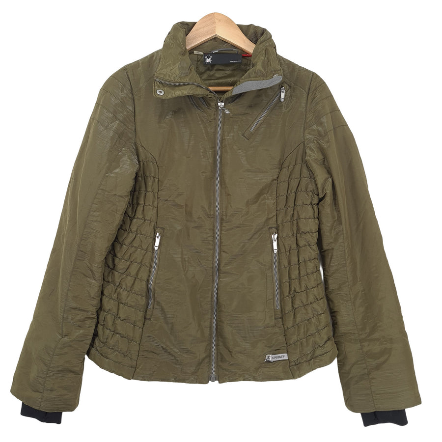 Spyder Vintage Femme veste de ski vert zip intégral Snowsports taille S