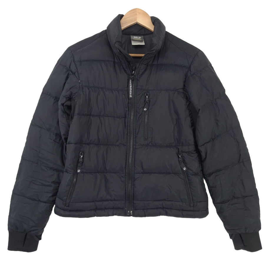 Jack Wolfskin Vintage Femme doudoune Duck Down noir zip intégral taille S