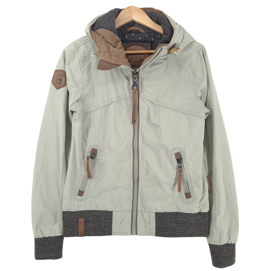 Naketano Vintage blouson aviateur coton gris à capuche zip intégral Flight Femme taille M