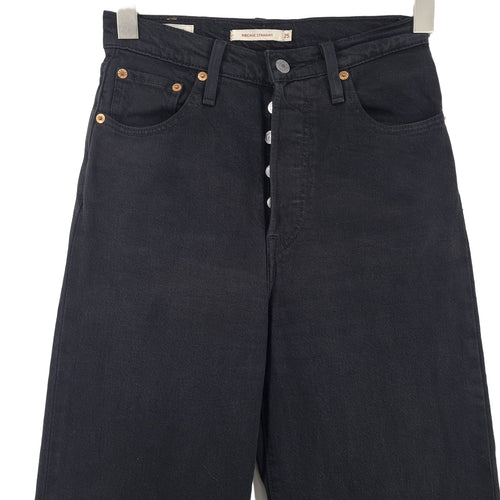 Vintage Levi's Jeans Ribcage Straight Women Stretch Regular Size W25 L29, back view, image 2 of 10