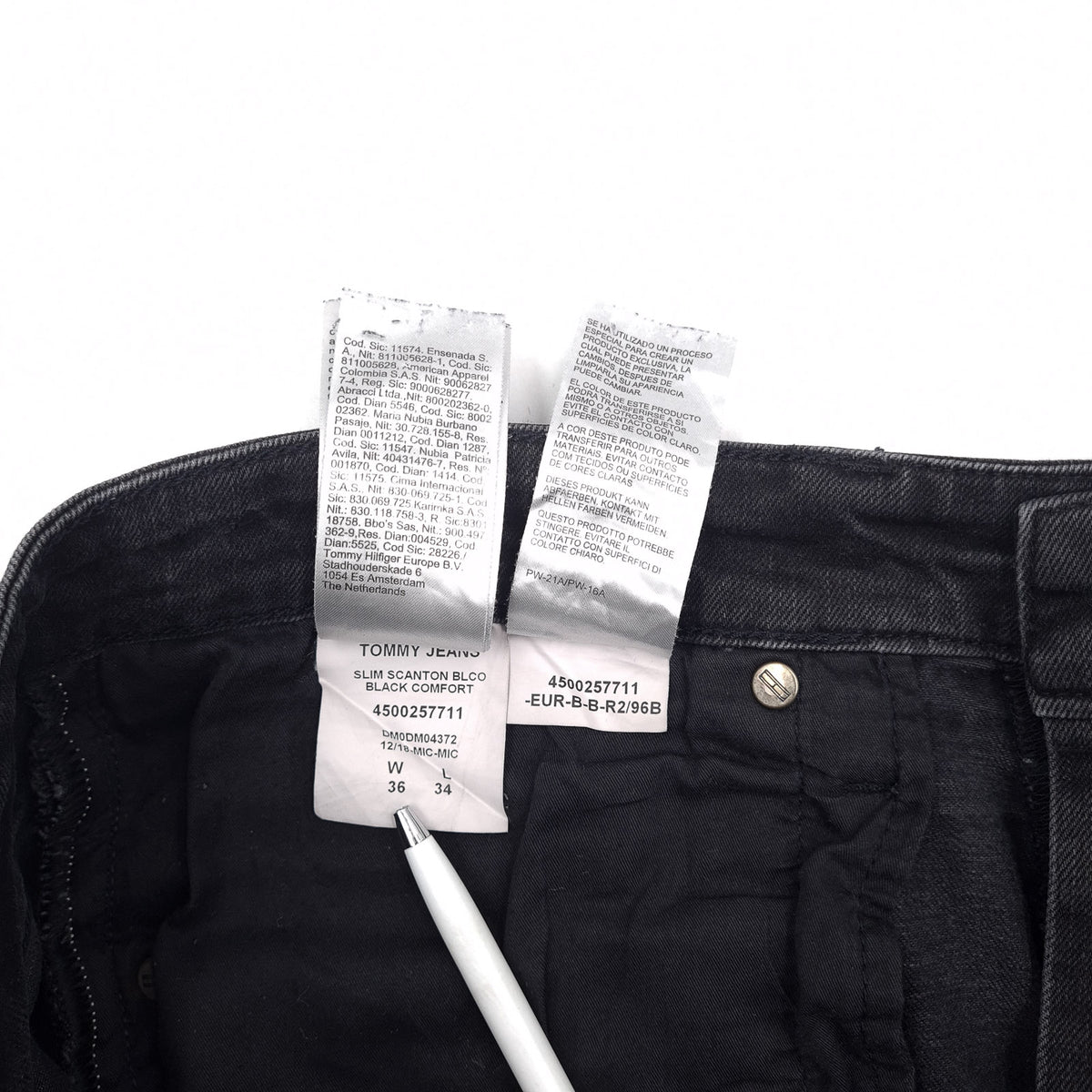 Vintage Tommy Hilfiger Jeans Scanton Men Stretch Slim Straight Size W36 L34, detail view 7, image 9 of 9