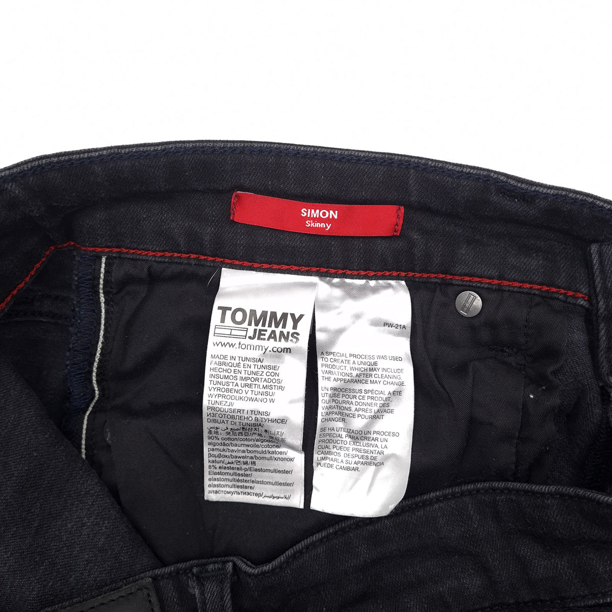 Vintage Tommy Hilfiger Jeans Simon Skinny Men Stretch Slim Size W34 L34, detail view 5, image 7 of 8